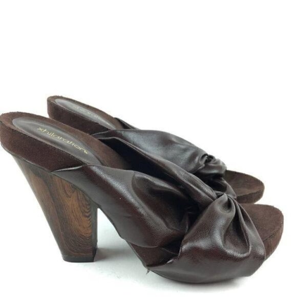 Xhilaration Heels Size 6.5 Strappy Funky Chunky - Picture 1 of 8